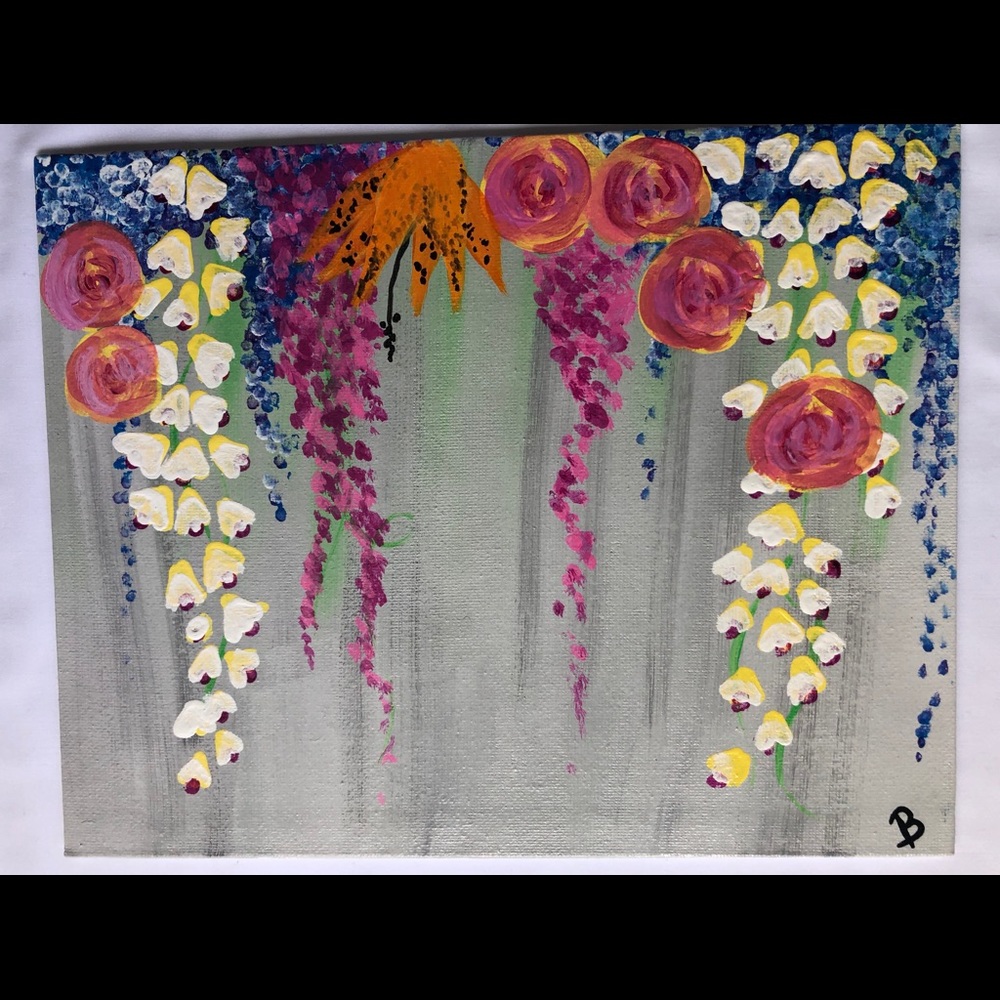 Small Flower Acrylic Painting